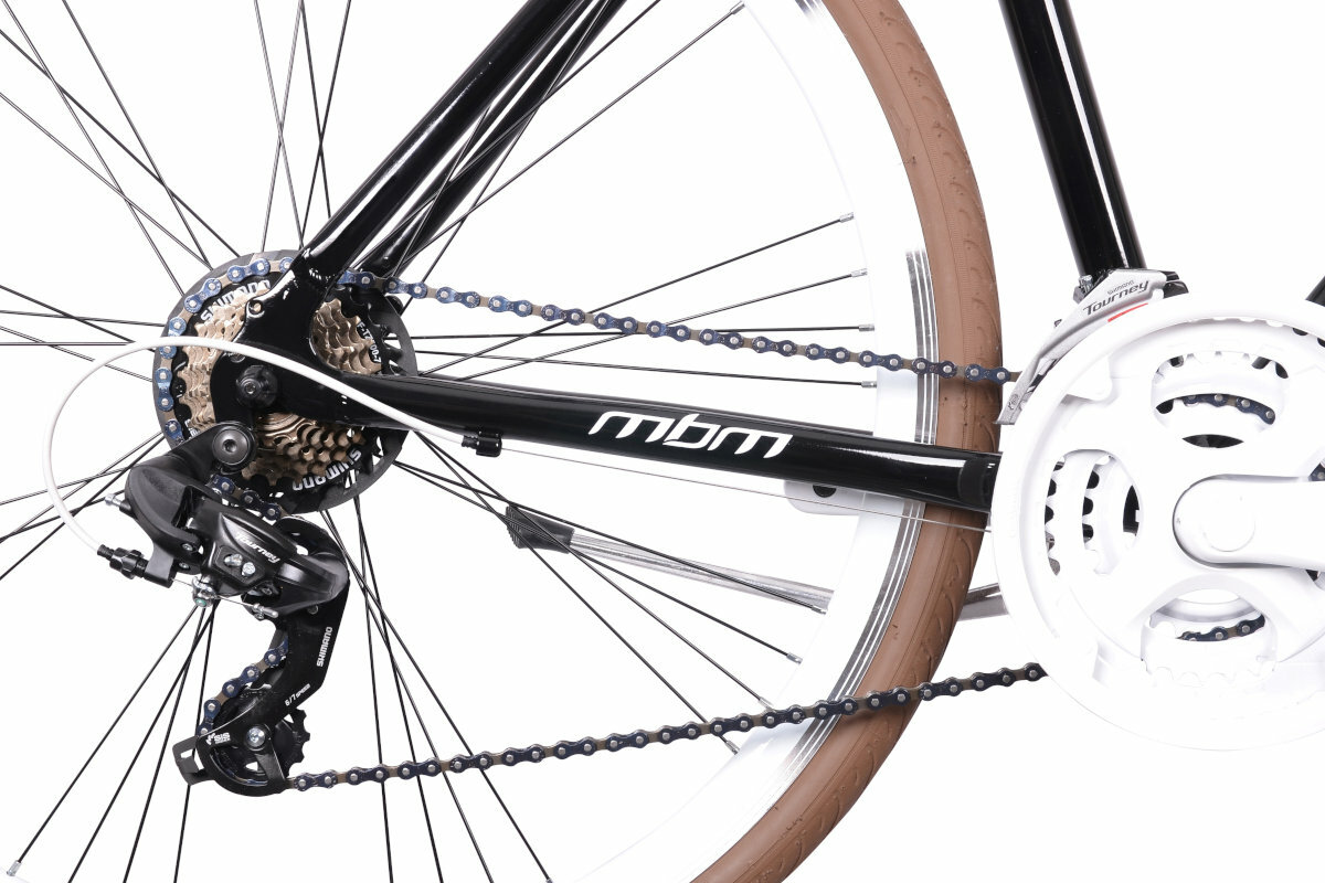 Rower miejski MBM Life Hybrid City Trekking 21B 28 cali meski Czarny kola