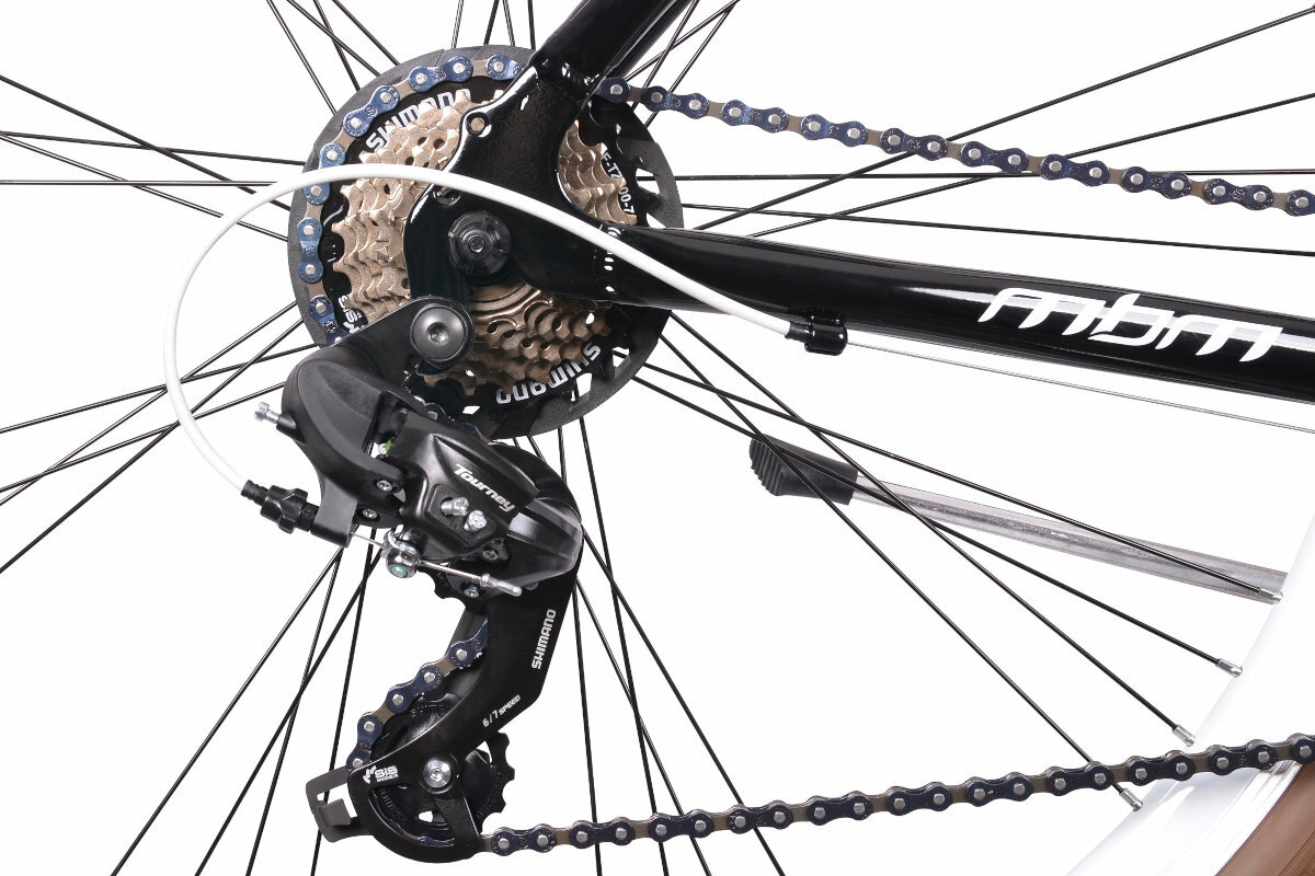 Rower miejski MBM Life Hybrid City Trekking 21B 28 cali meski Czarny hamulce v-brake