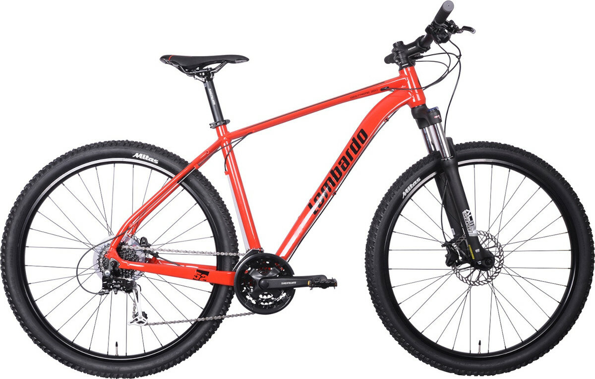 Rower gorski MTB LOMBARDO Sestriere 350 M20 29 cali meski Czerwono-czarny wyglad