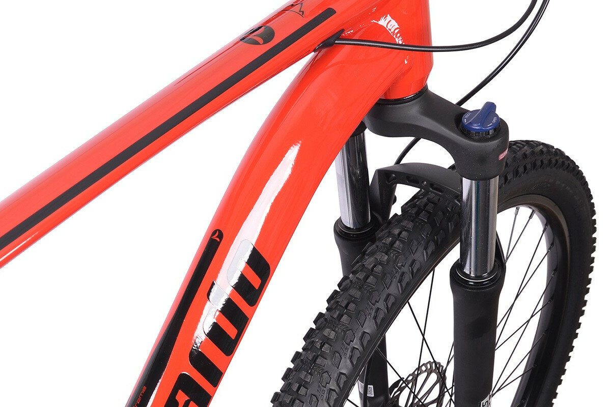 Rower gorski MTB LOMBARDO Sestriere 350 M20 29 cali meski Czerwono-czarny amortyzator