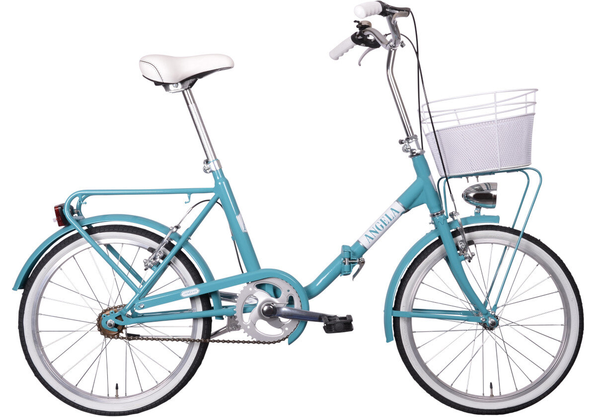 Rower miejski z koszykiem MBM Angela 1S 20 cali turkusowy wyglad