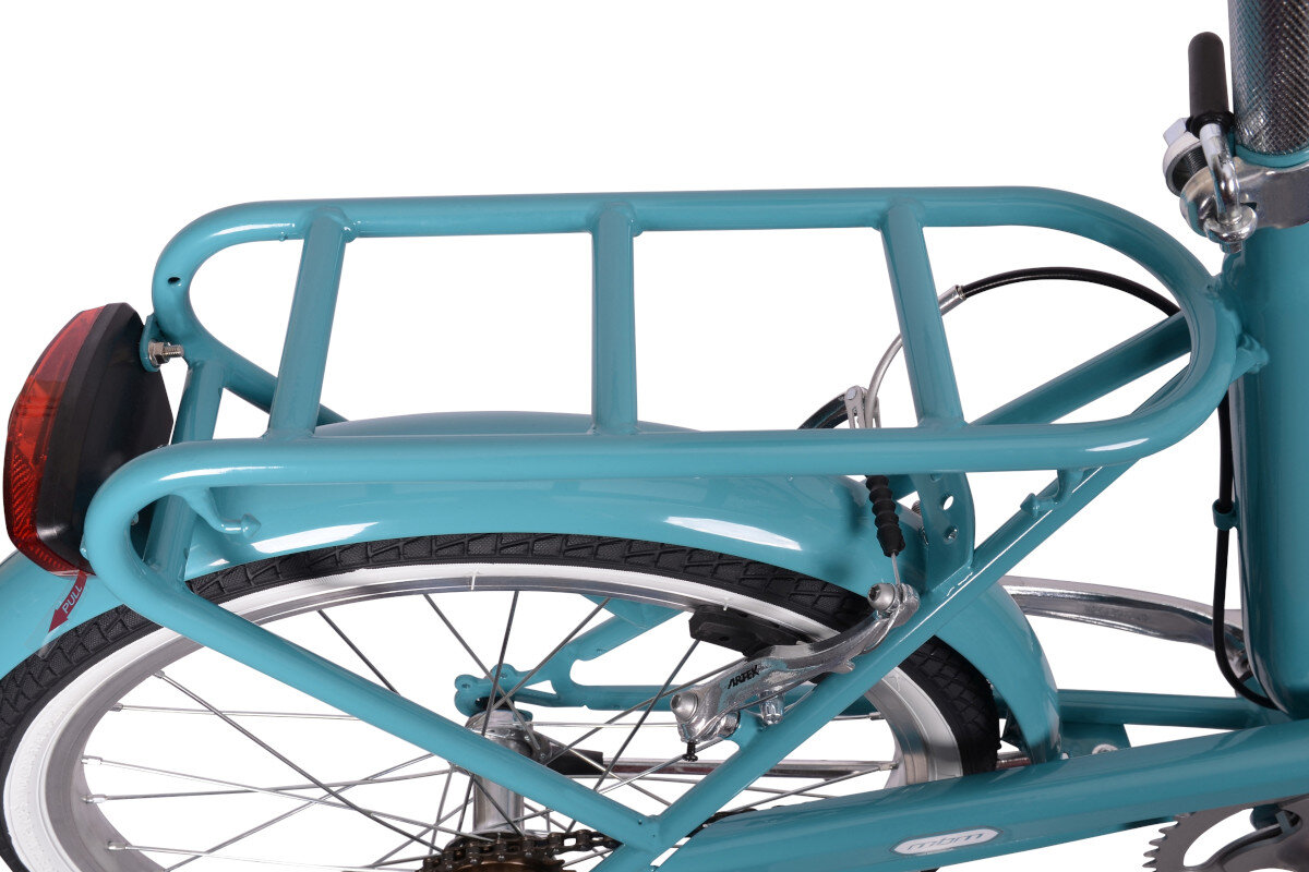 Rower miejski z koszykiem MBM Angela 1S 20 cali turkusowy wyposazanie