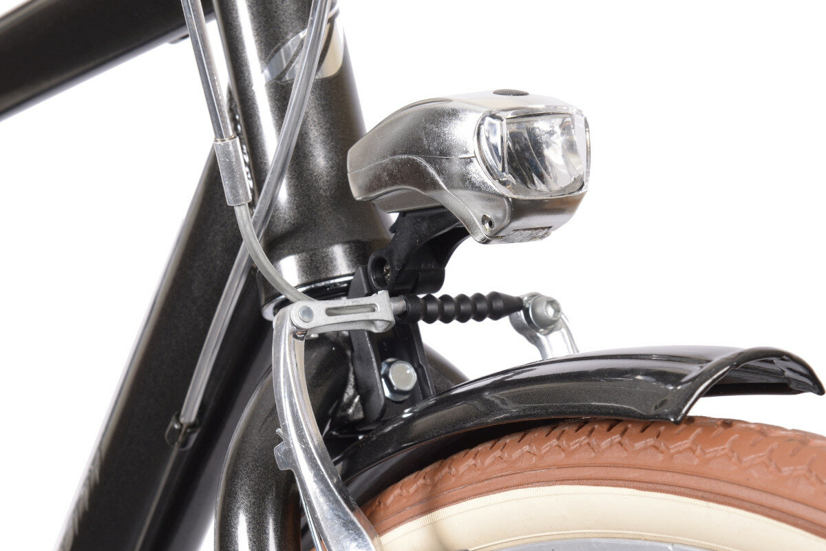 Rower miejski MBM Boulevard 6B 28 cali meski grafitowy oswietlenie led