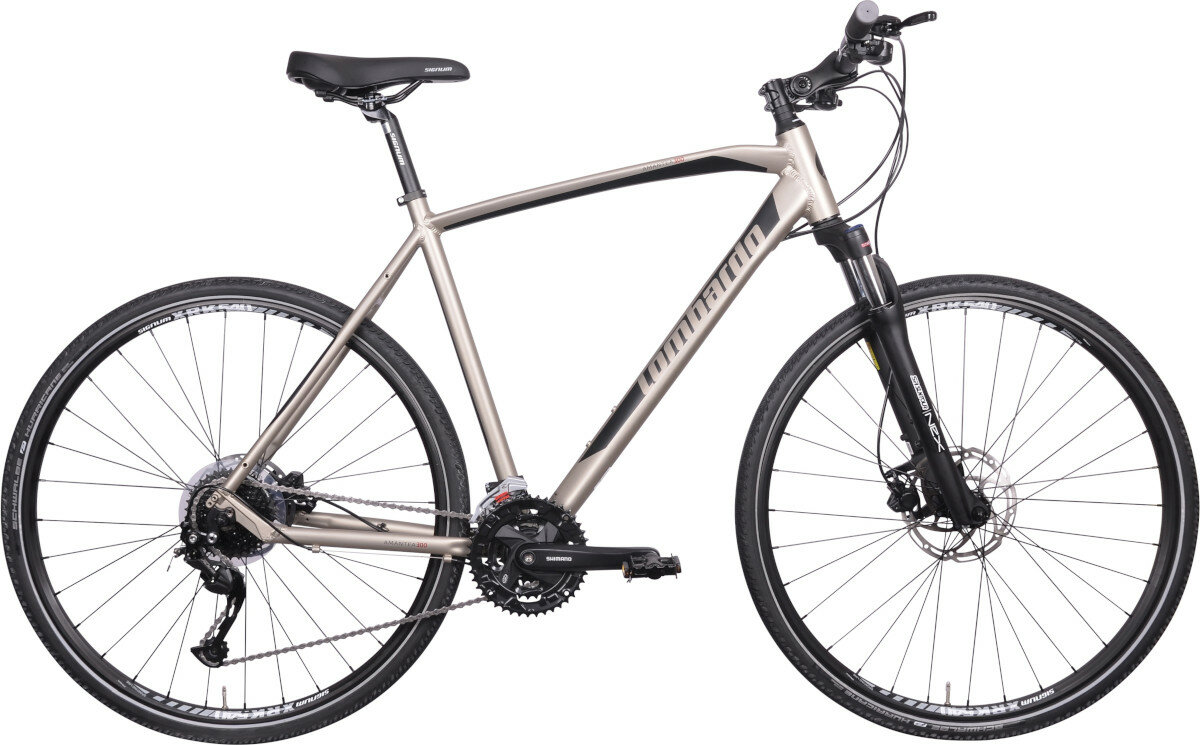 Rower trekkingowy LOMBARDO Amantea 300 M18 28 cali meski Czarno-szary wyglad
