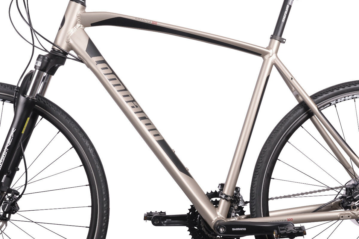 Rower trekkingowy LOMBARDO Amantea 300 M18 28 cali meski Czarno-szary rama aluminium
