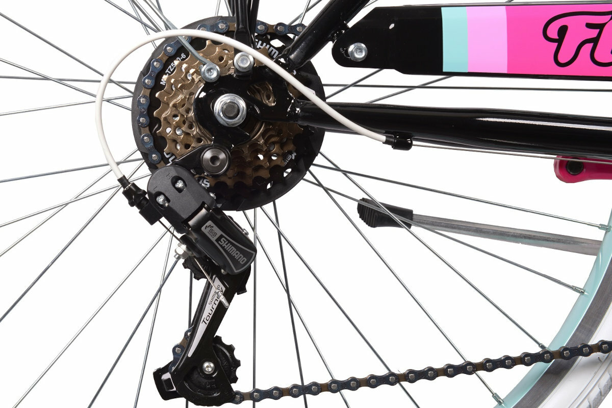 Rower miejski MBM Fleur 6S 26 cali damski Bialy hamulce v-brake