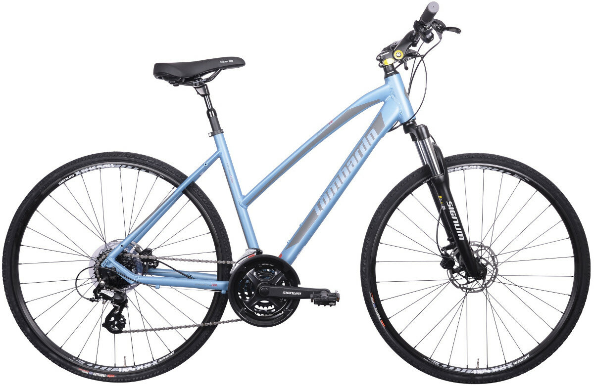 Rower trekkingowy LOMBARDO Amantea 200 D17 28 cali damski niebieski wyglad