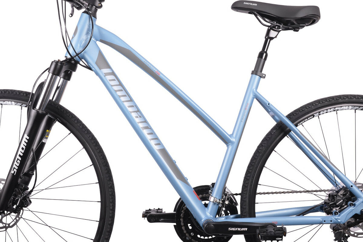 Rower trekkingowy LOMBARDO Amantea 200 D17 28 cali damski niebieski rama aluminium