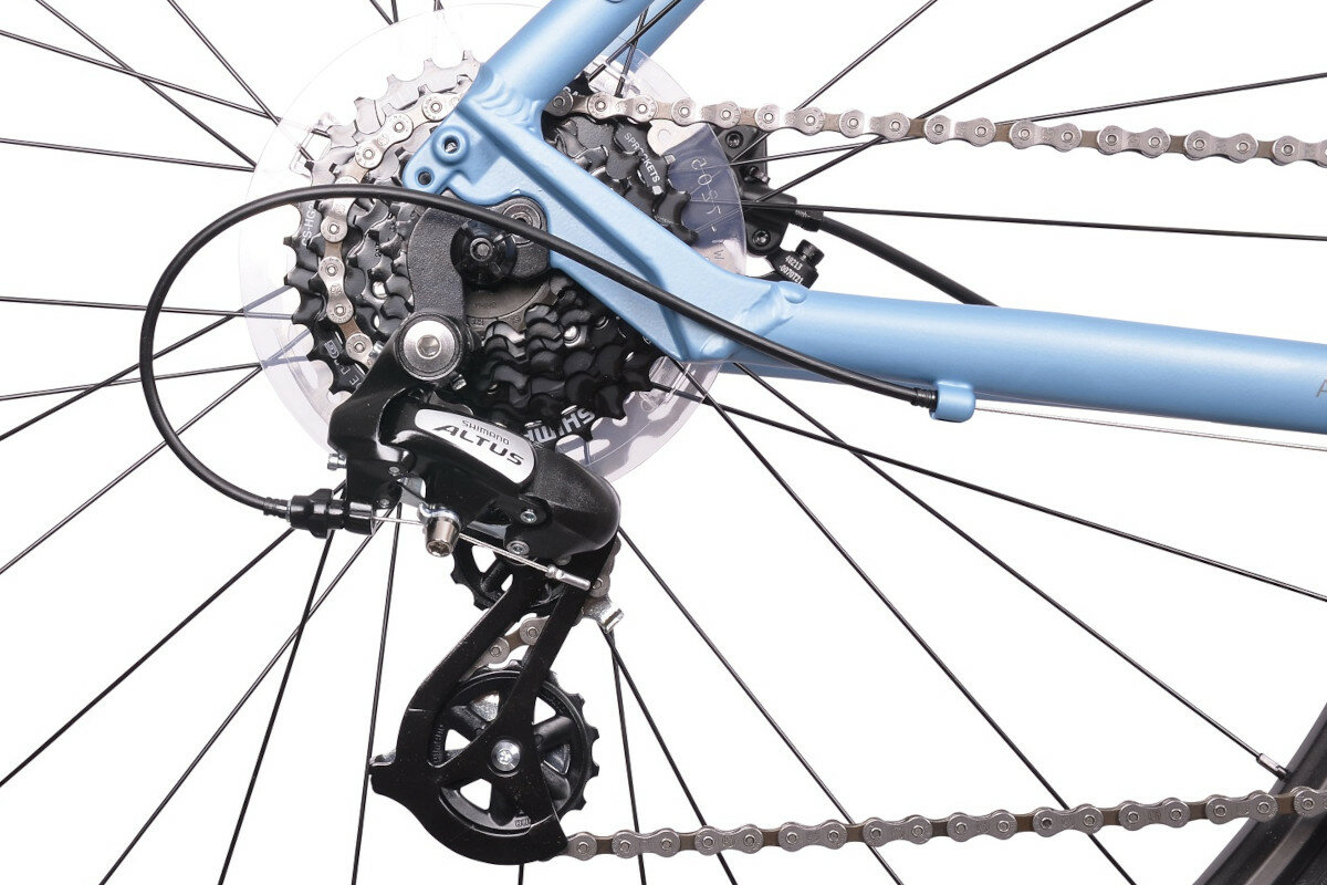 Rower trekkingowy LOMBARDO Amantea 200 D17 28 cali damski niebieski przerzutki