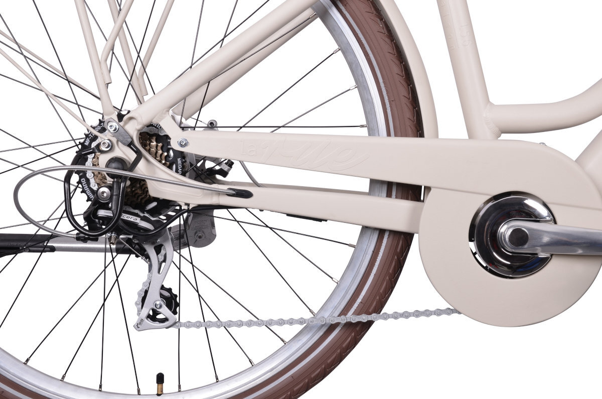 Rower elektryczny MBM La Rue D18 28 cali damski Bezowy kola