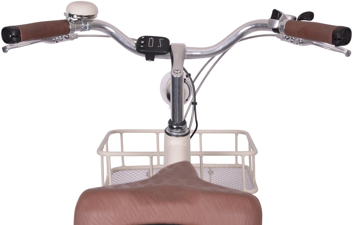 Rower elektryczny MBM La Rue D18 28 cali damski Bezowy kierownica siodlo