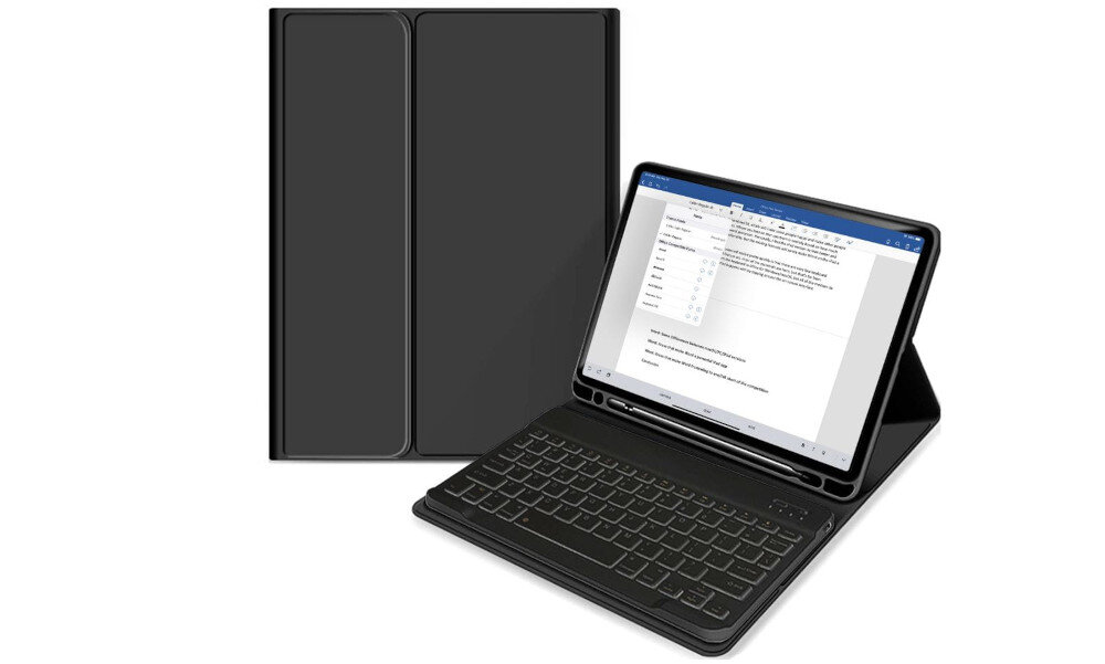 Etui na iPad 10.2 TECH-PROTECT SC Pen + Keyboard Czarny Klawiatura Wszechstronna ochrona matowe wykończenie wysoka jakość odporne trwałe