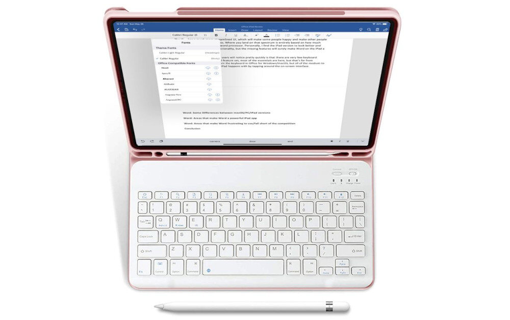 Etui na iPad 10.2 TECH-PROTECT SC Pen + Keyboard Różowy Klawiatura Klawiatura Wszechstronna ochrona matowe wykończenie wysoka jakość odporne trwałe
