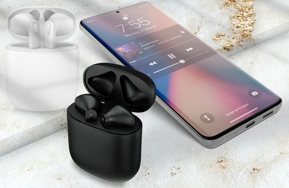 SŁUCHAWKI BLUETOOTH FOREVER FBE-02 TWS DOUSZNE BIAŁE bluetooth łączność bezprzewodowa