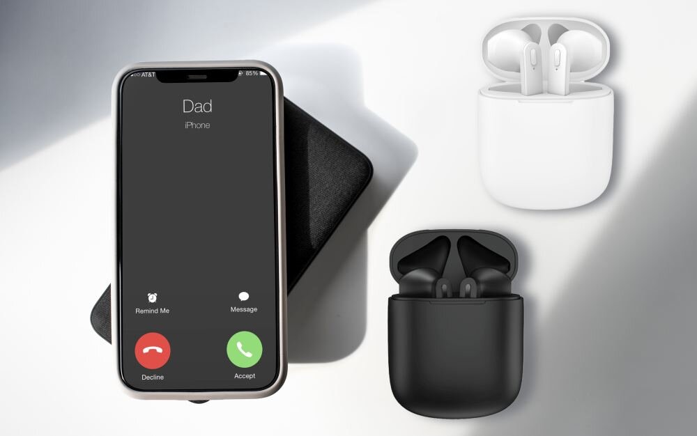 SŁUCHAWKI BLUETOOTH FOREVER FBE-02 TWS DOUSZNE BIAŁE swobodna rozmowa mikrofon