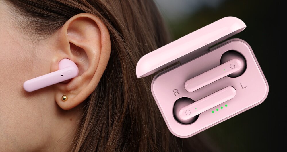 Forever słuchawki Bluetooth TWE-110 bezprzewodowe czas działania czas pracy komfort wykonanie jakość dźwięk rozmowy słuchawki sterowanie rozwiązania zestaw