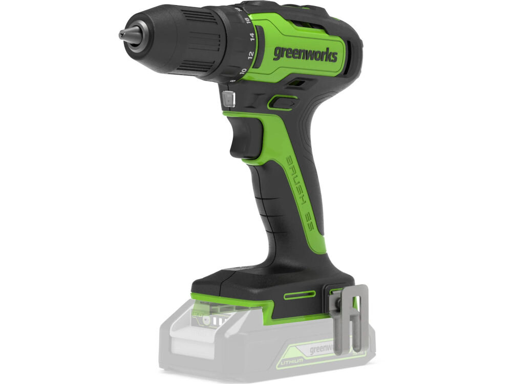 Wiertarko-wkrętarka GREENWORKS GD24DD60 elementy zestaw