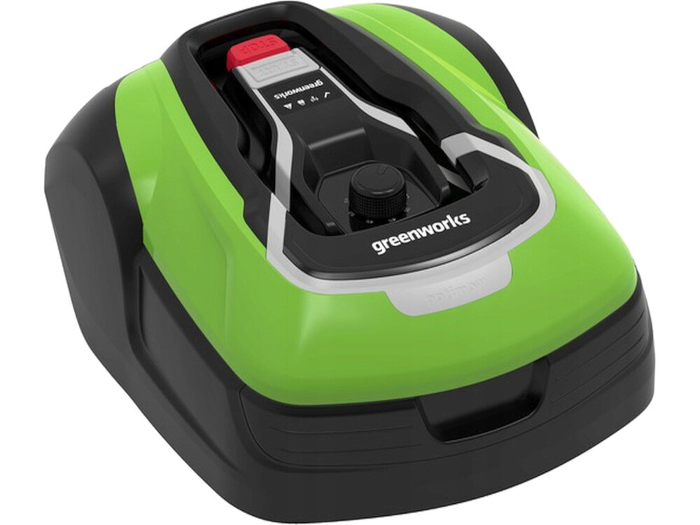 Robot koszący GREENWORKS OptiMow 15 GSM (2509307) czujnik wykrywania przeszkody wewnętrzny czujnik deszczu i mrozu