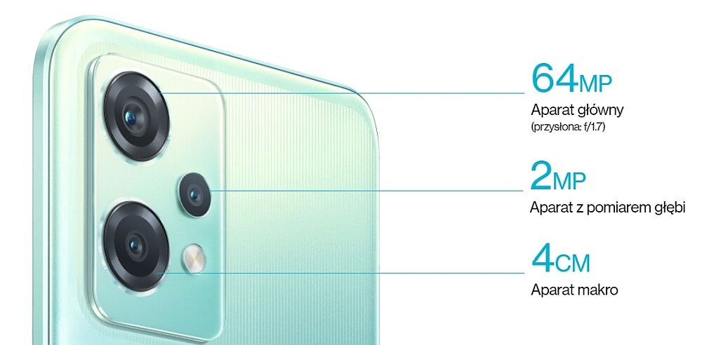 Smartfon ONEPLUS Nord CE 2 Lite ekran bateria aparat procesor ram pamięć pojemność rozdzielczość zdjęcia filmy opis dane cechy blokady system łączność wifi bluetooth obudowa szkło odporność porty muzyka transfer sieć przekątna matryca waga czujniki