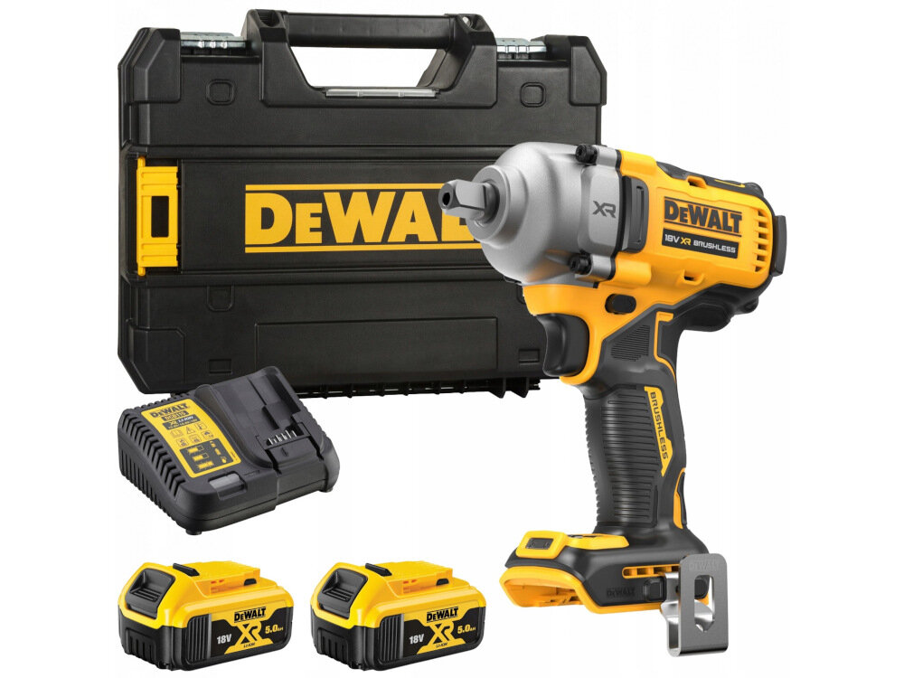 Klucz udarowy DEWALT DCF892P2T-QW zestaw 2 akumulatory ładowarka walizka zaczep do paska instrukcja obsługi w języku polskim karta gwarancyjna