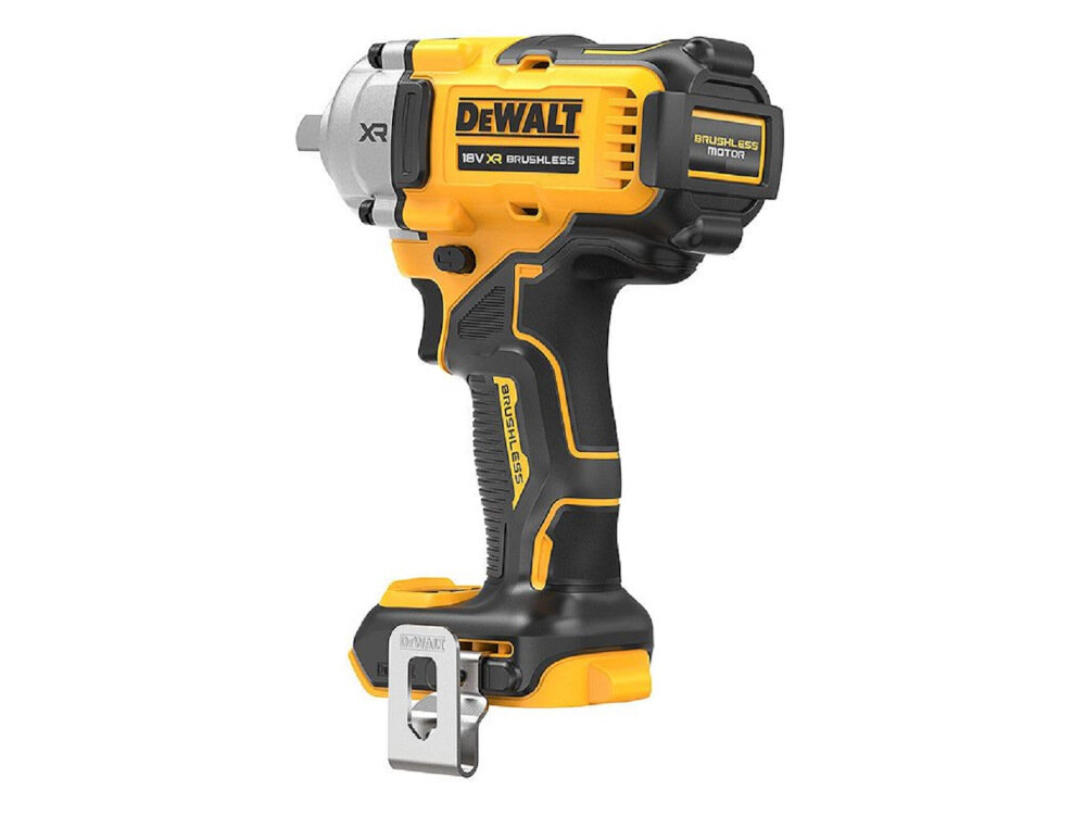 Klucz udarowy DEWALT DCF892N-XJ solidny uchwyt z powłoką antypoślizgową ergonomiczna rękojeść spust do regulacji siły