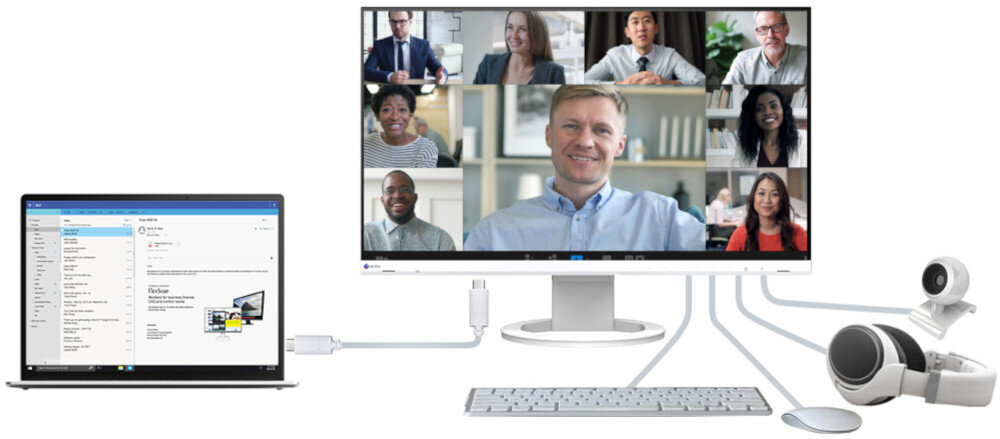Monitor EIZO FlexScan EV2490 złącza hub USB
