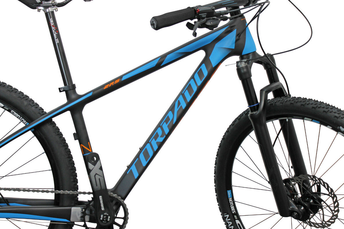 Rower górski MTB TORPADO Nearco N M15 27.5 cala męski Czarno-niebieski rama karbon