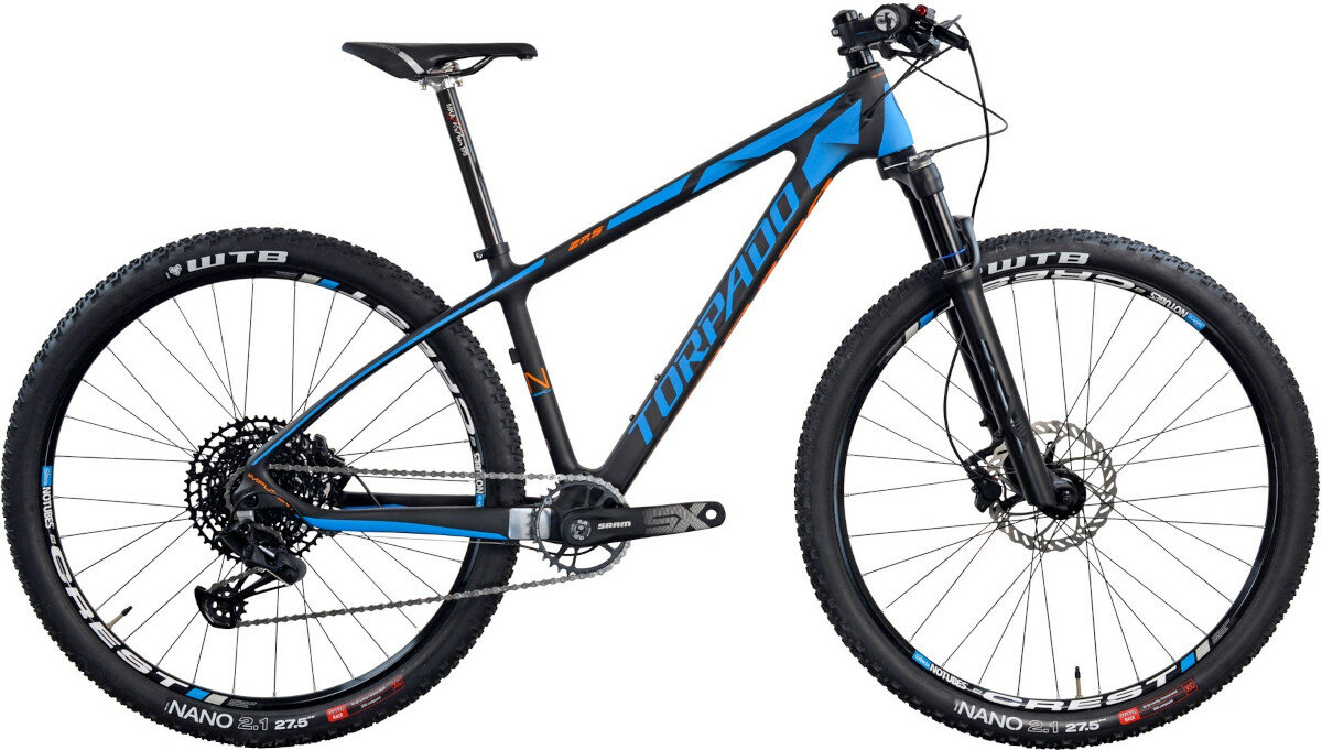 Rower górski MTB TORPADO Nearco N M19 27.5 cala męski Czarno-niebieski wyglad