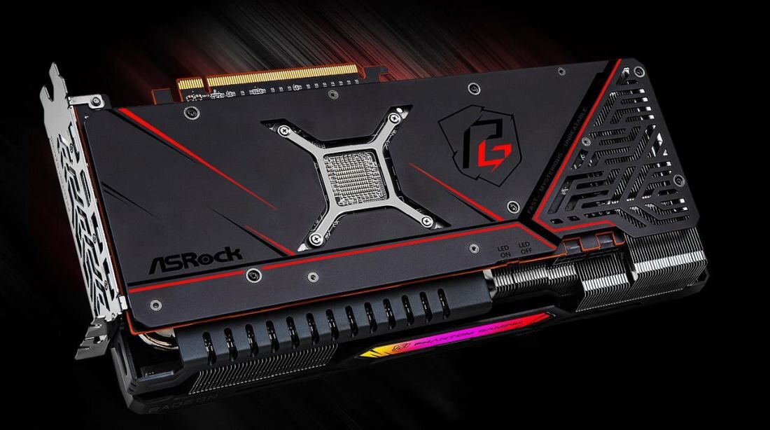 Karta graficzna ASROCK Radeon RX 6750 XT Phantom Gaming D OC 12GB - backplate