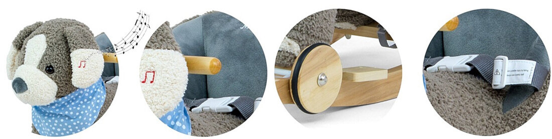 Piesek na biegunach MILLY MALLY Polly Szary Od 12-36 miesięcy