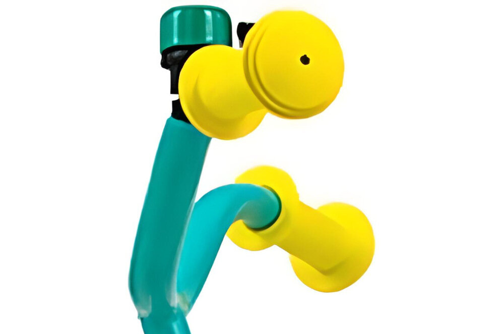 Rowerek biegowy MILLY MALLY Dragon Miętowy regulowana kierownica standardowe uchwyty zabezpieczają ręce przed ześlizgnięciem się na boki ogranicznik skrętu kierownicy