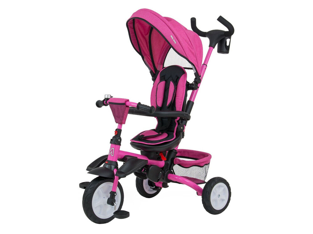 Trójkołowiec MILLY MALLY Stanley Różowy produkt z rodziny GROW UP będzie róśł razem z dzieckiem dla dzieci w wieku od 1 do 5 roku życia maksymalna waga do 25 kg