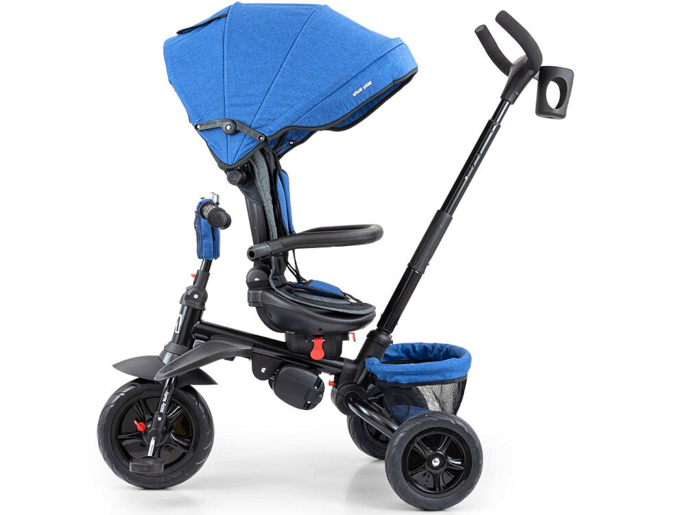 Trójkołowiec MILLY MALLY Stanley Różowy gumowe koła funkcja wolnego koła wolnej kierownicy rączka prowadząca regulacja w 3-stopniowej skali