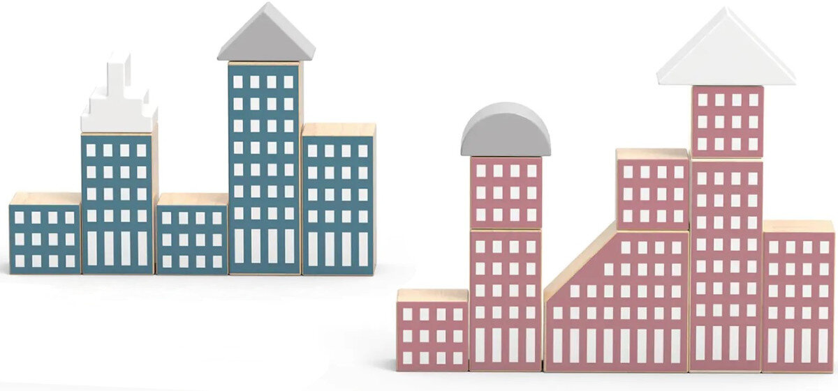 Klocki sensoryczne VIGA Makieta miasta 44040 makieta drogi rzeka