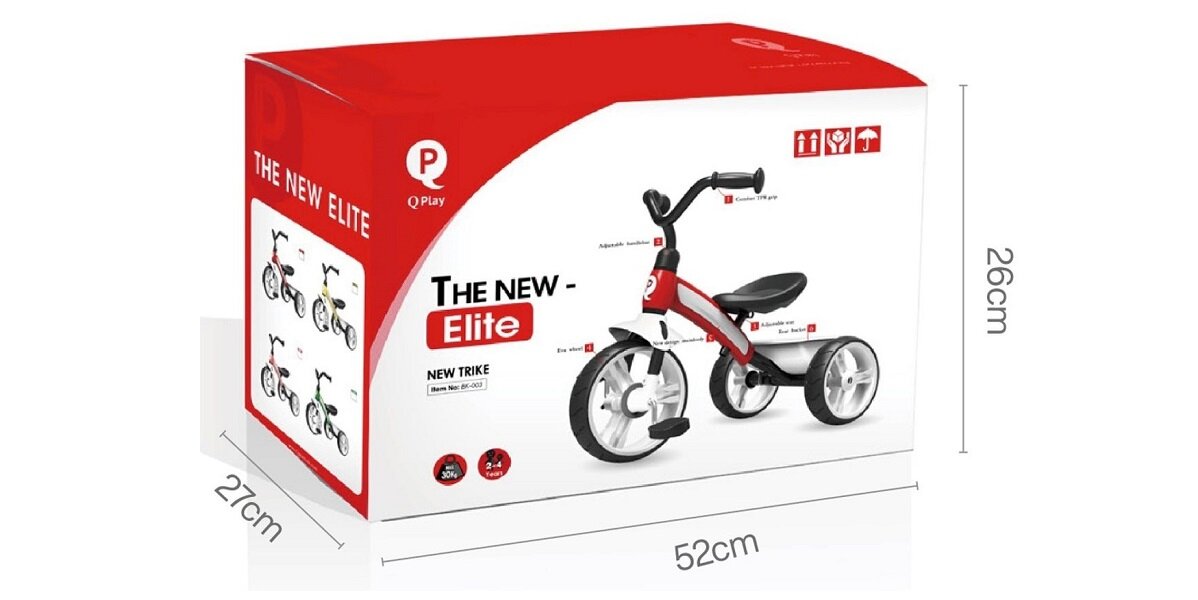 Trójkołowiec QPLAY Elite bezpieczeństwo odporność eksploatacja regulacja jakość