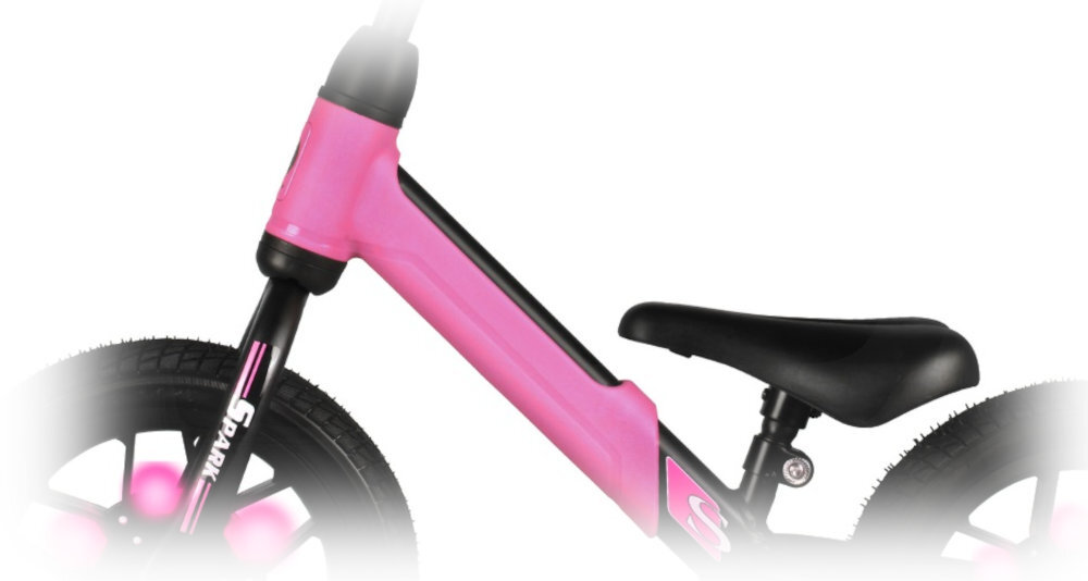 Rowerek biegowy QPLAY Spark Różowy mocne kolka