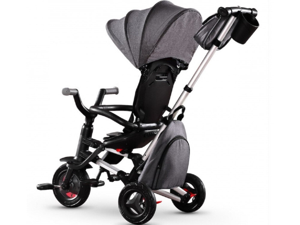 Trojkołowiec QPLAY Nova+ Rubber aluminium skladany siodelko