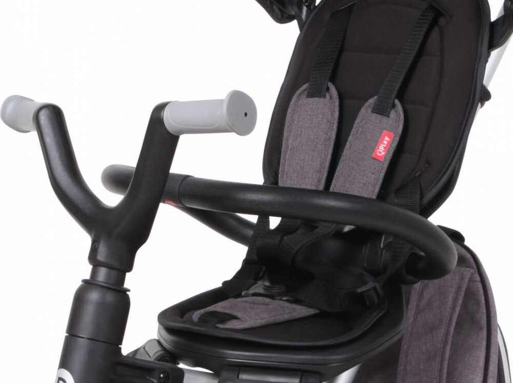 Trojkołowiec QPLAY Nova+ Rubber barierka podnozki pasy
