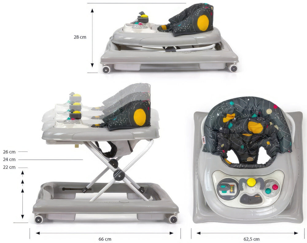 Chodzik MILLY MALLY Patrol Kosmos 3758 Regulacja wysokości siedzisko