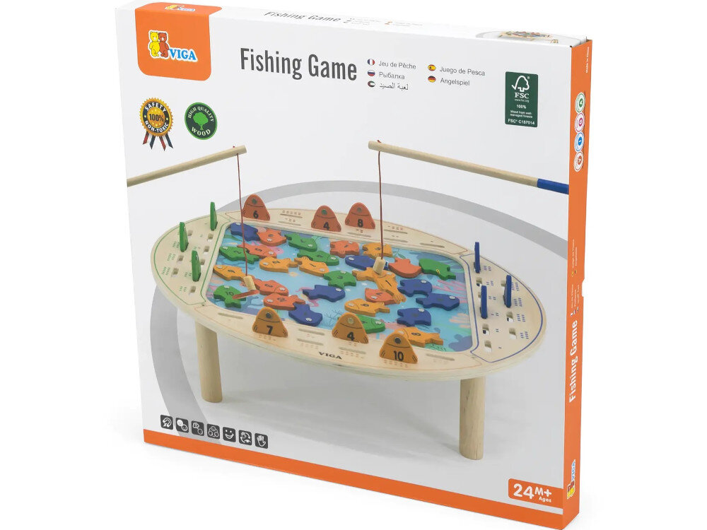 Gra zręcznościowa VIGA Łowimy rybki 44546FSC elementy zestaw