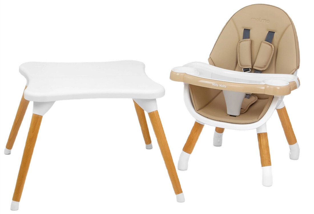 Krzesełko do karmienia MILLY MALLY Malmo Beżowy długotrwałe użytkowanie wiek przeznaczenie zakres możliwości funkcje rośnie wraz z dzieckiem