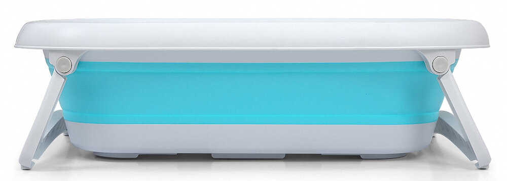 Wanienka składana MILLY MALLY Aqua Niebieski antyposlizgowe nozki zabezpieczona przed przypadkowym slizganiem spelnia europejskie normy bezpieczenstwa certyfikat EN 17072 w pelni bezpieczna dla dziecka