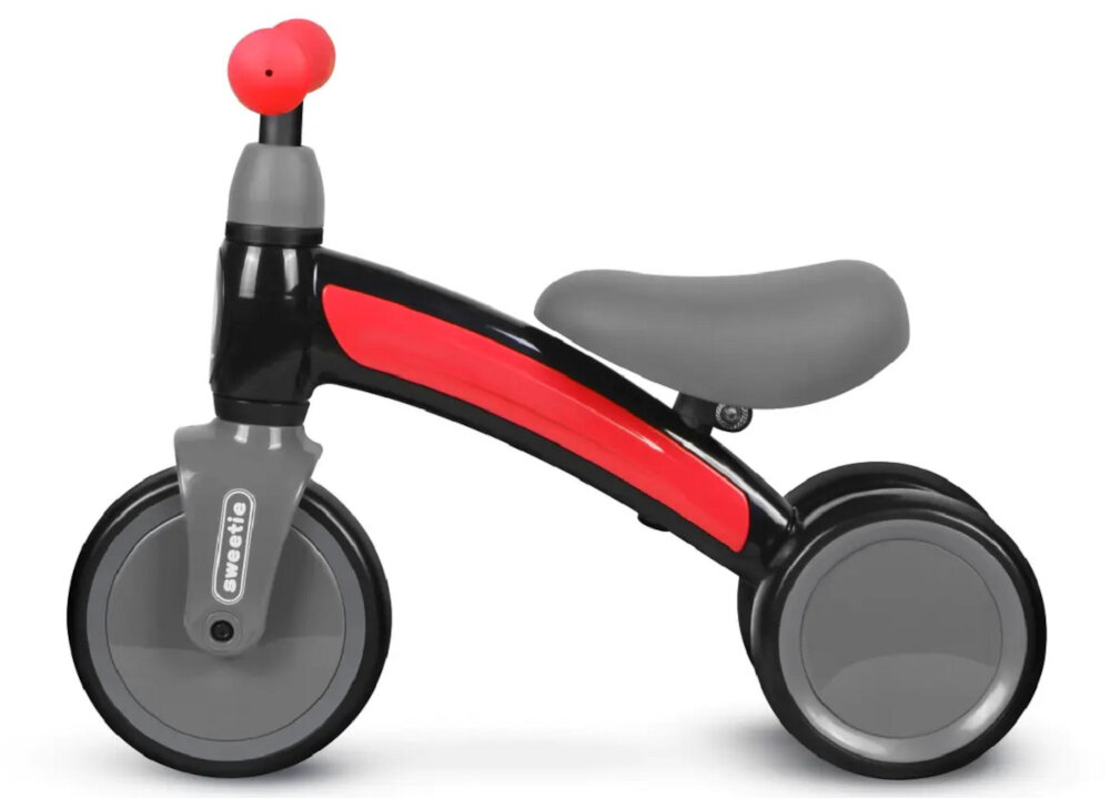 Rowerek biegowy QPLAY Sweetie Czerwony stalowa rama obudowa z wysokiej jakosci tworzywa sztucznego wytrzymalosc lekkosc waga 2,1 kg oplywowy ksztalt zaokraglone elementy rozwoj radosc lekki wygodny bezpieczny