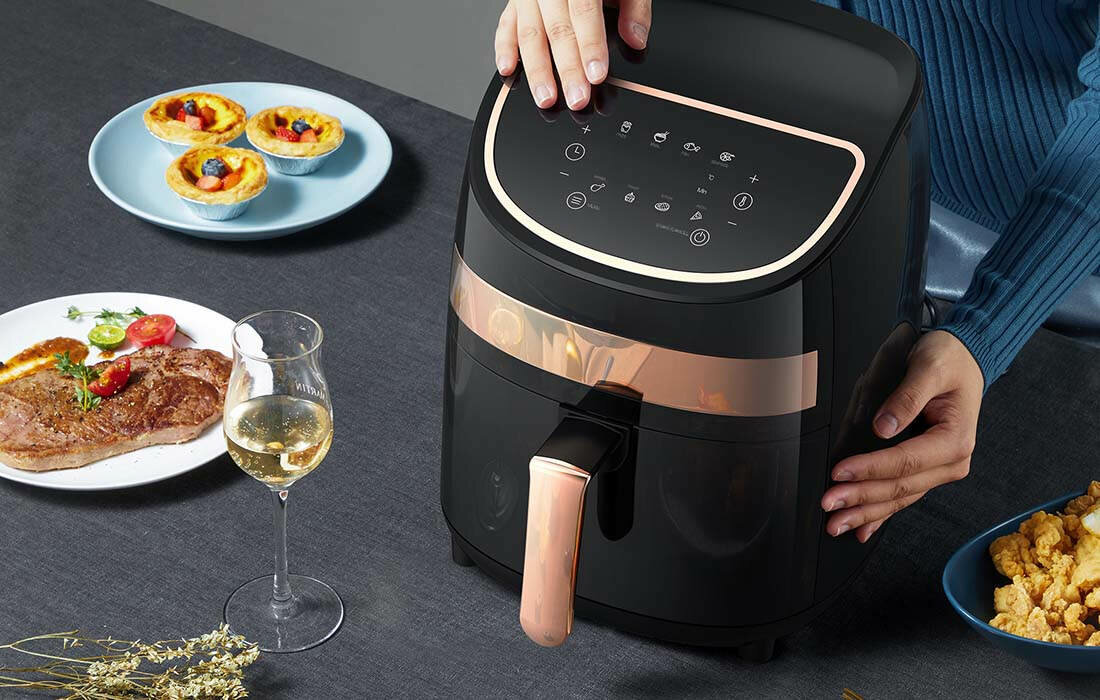 Frytkownica beztluszczowa DEERMA KZ100 Air Fryer regulacja czas temperatura