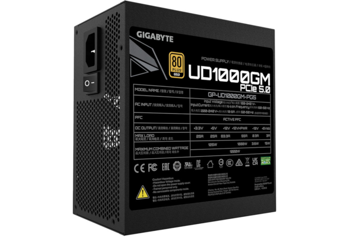 ATX GIGABYTE UD1000GM PG5 1000W bezpieczenstwo przy uzytkowaniu