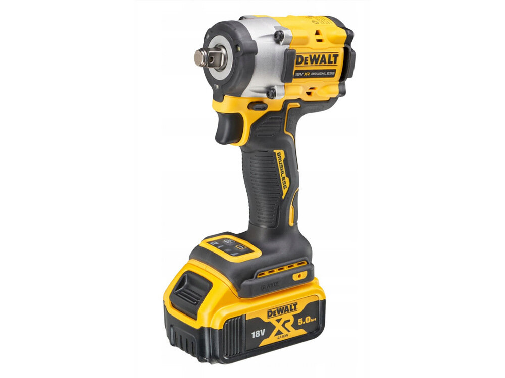 Klucz udarowy DEWALT DCF921P2T-QW akumulator Li-Ion z serii 18V XR silnik bezszczotkowy maksymalna prędkośc obrotowa do 2500 obr/min maksymalny moment obrotowy do 402 Nm