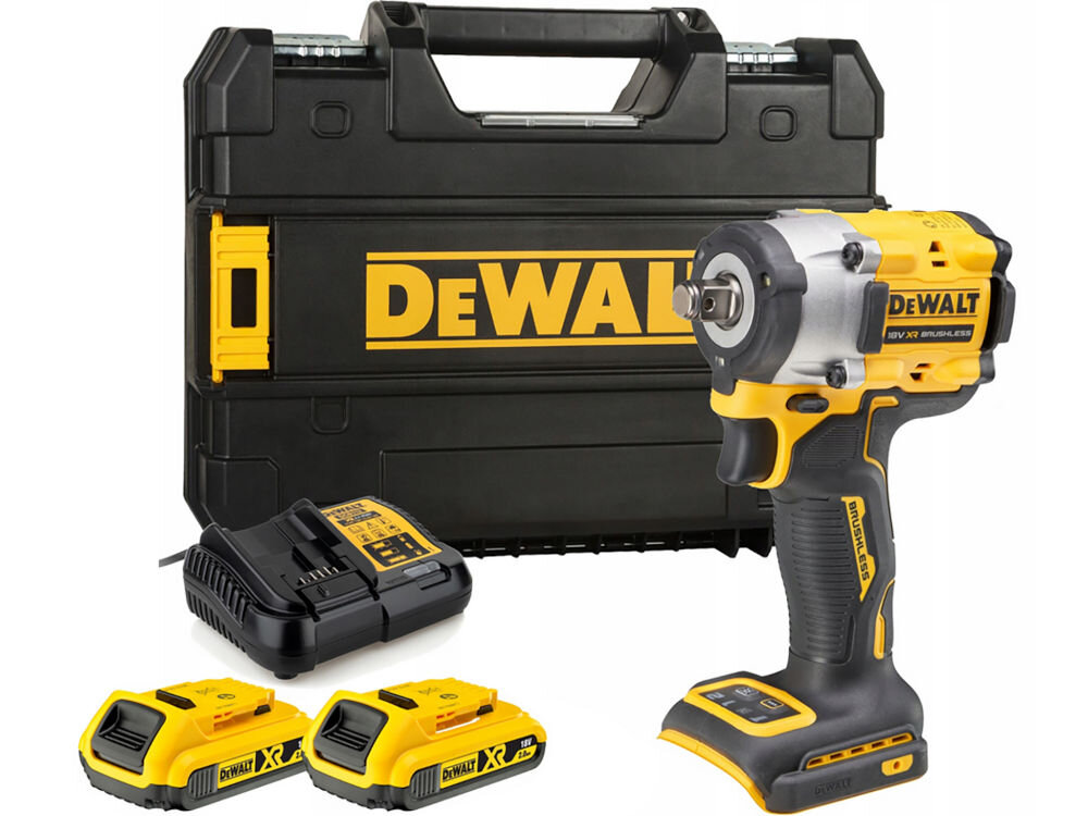 Klucz udarowy DEWALT DCF921D2T elementy opakowanie zestaw
