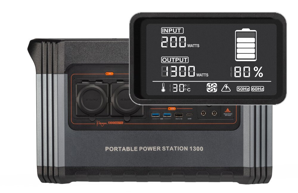 XTORM Stacja zasilania 1300W 1254 Wh łaodwanie wyświetlacz LCD