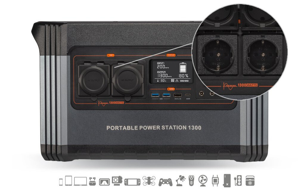 XTORM Stacja zasilania 1300W 1254 Wh szybkie ładowanie