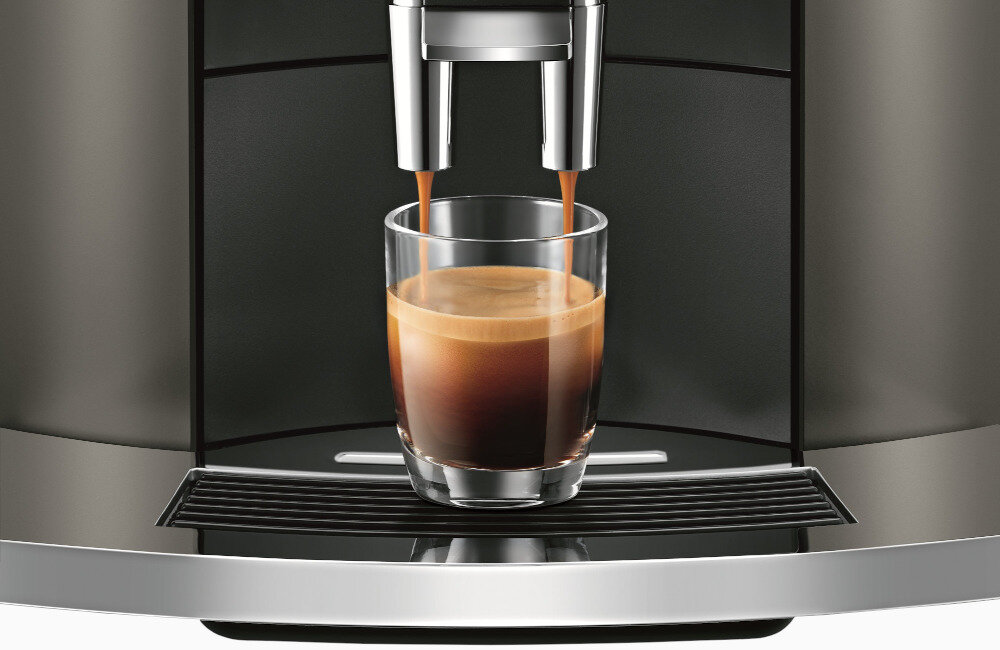 Ekspres JURA E6 Dark Inox (EB) Szlachetna, chromowana tacka 